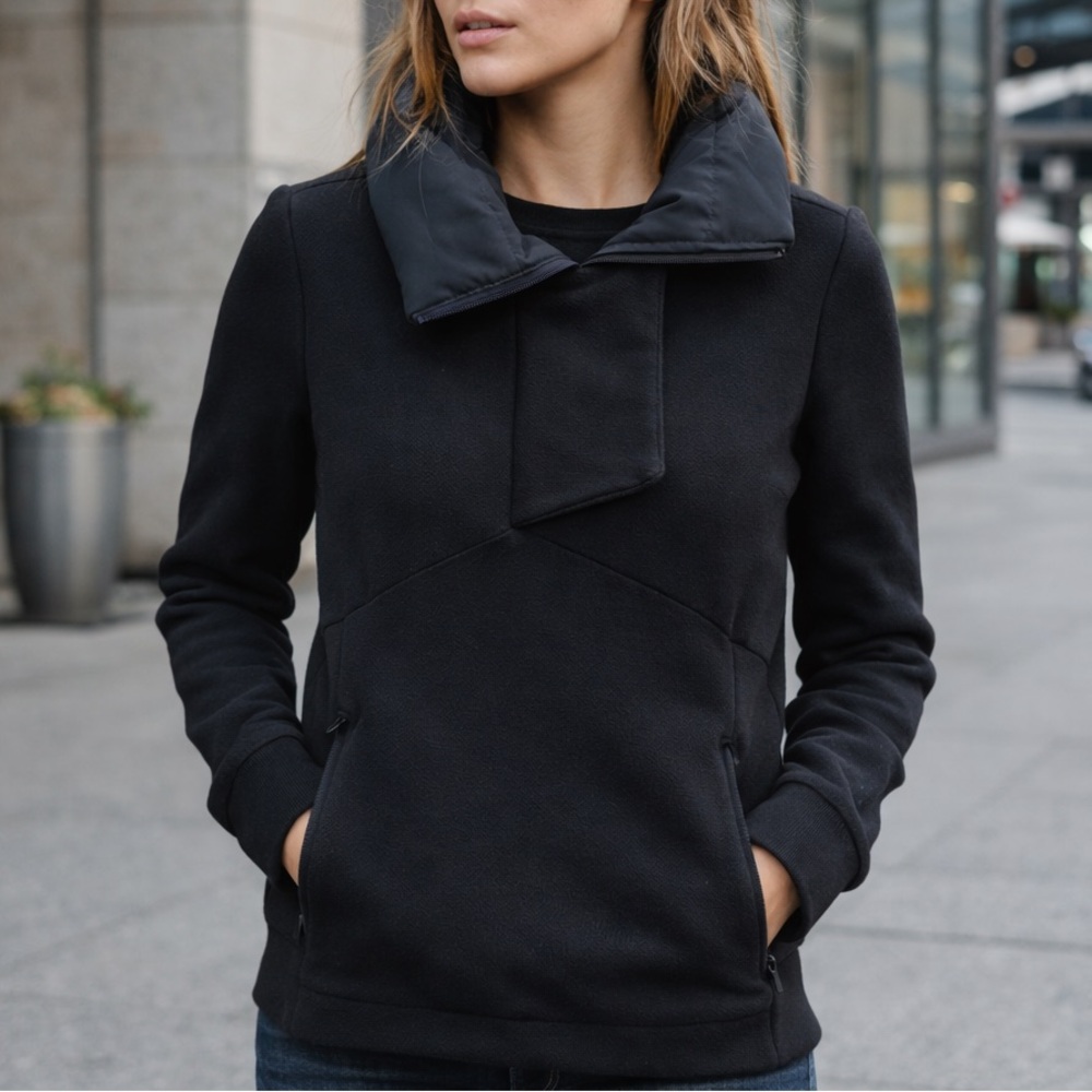 Aether Black Tech Pullover Jacket Xs Structured C… - image 1